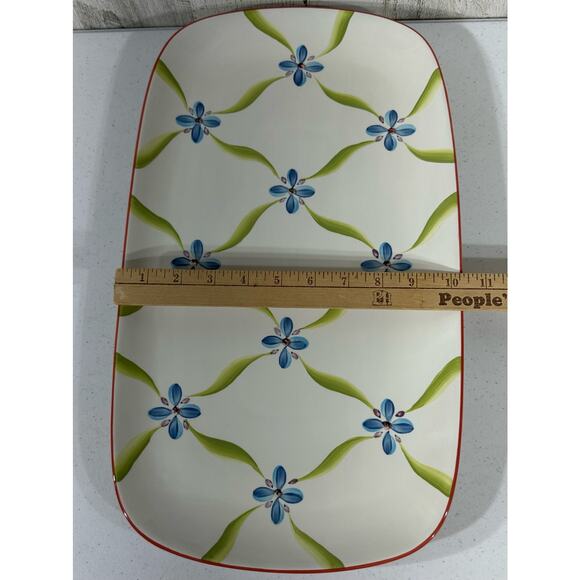 Southern Living at Home Veranda Platter Gail Pittman 18" x 10” Rectangle Floral - Picture 5 of 8